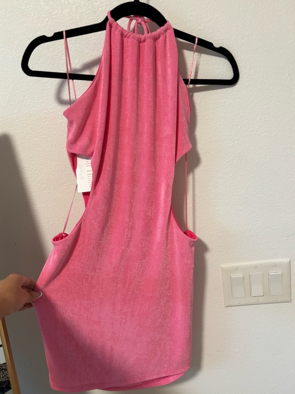 Dollhouse Hot Pink Halter Mini Dress
